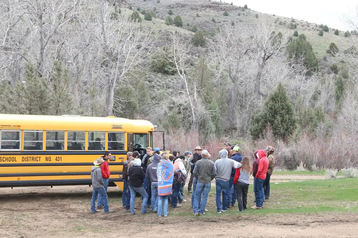 Families on a guided hike, students at a school field trip, or visitors enjoying an event